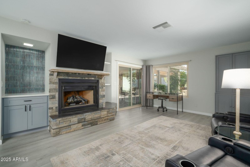 Living Room with Cozy Fireplace