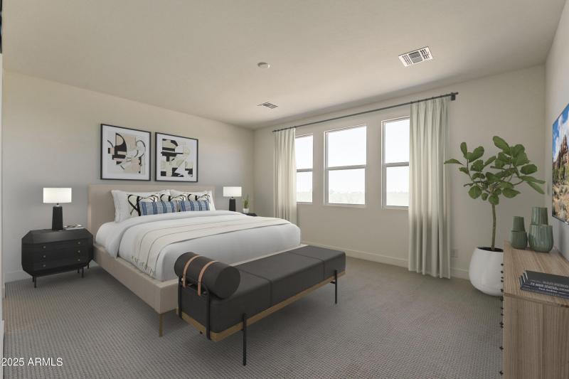 Virtually Staged Primary Bedroom