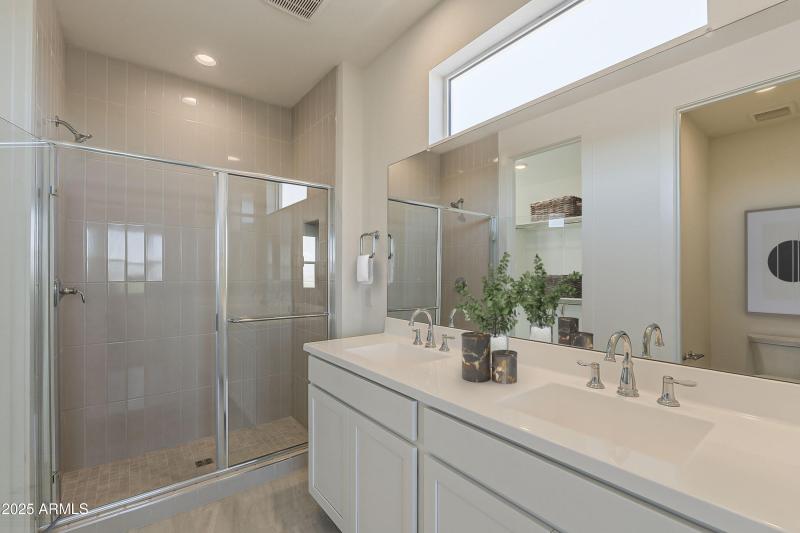 Virtually Staged Primary Bathroom