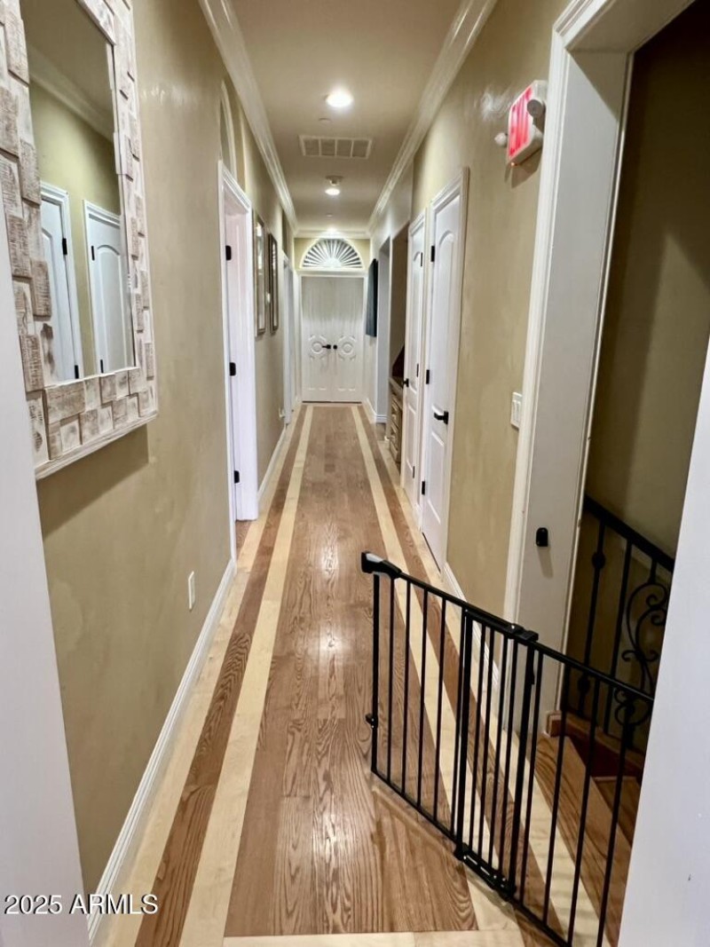 Wide Hallways & Wood Floor upstairs