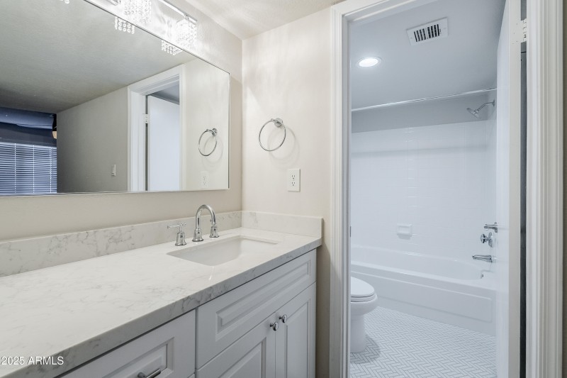 Quartz Countertops in Master Bathroom
