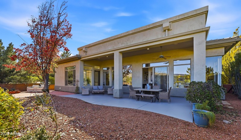 Completely walled private backyard
