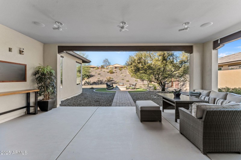 Large covered patio