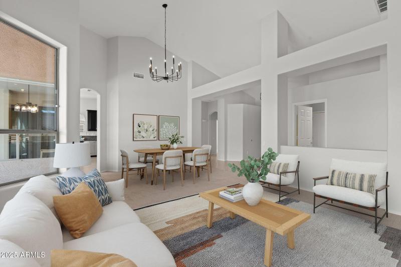 Living & Dining Room - Virtually Staged