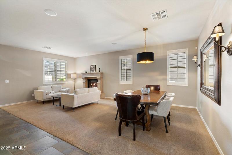 Dining and living room