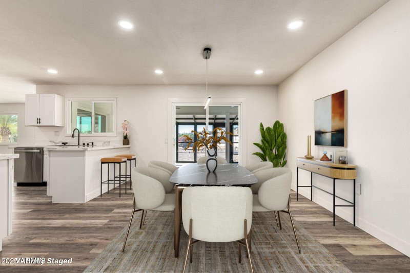 Virtually Staged Dining Area