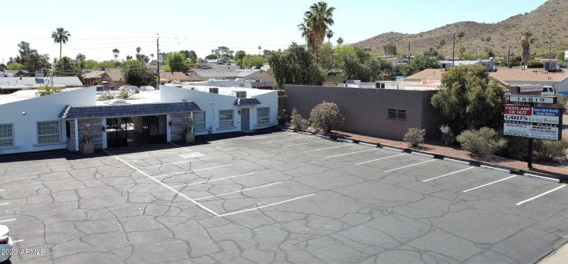 aerial with monument