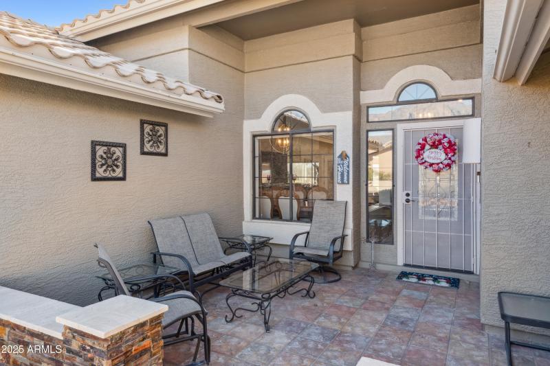 FRONT PATIO w/VIEWS OF SUPERSTITION MTNS