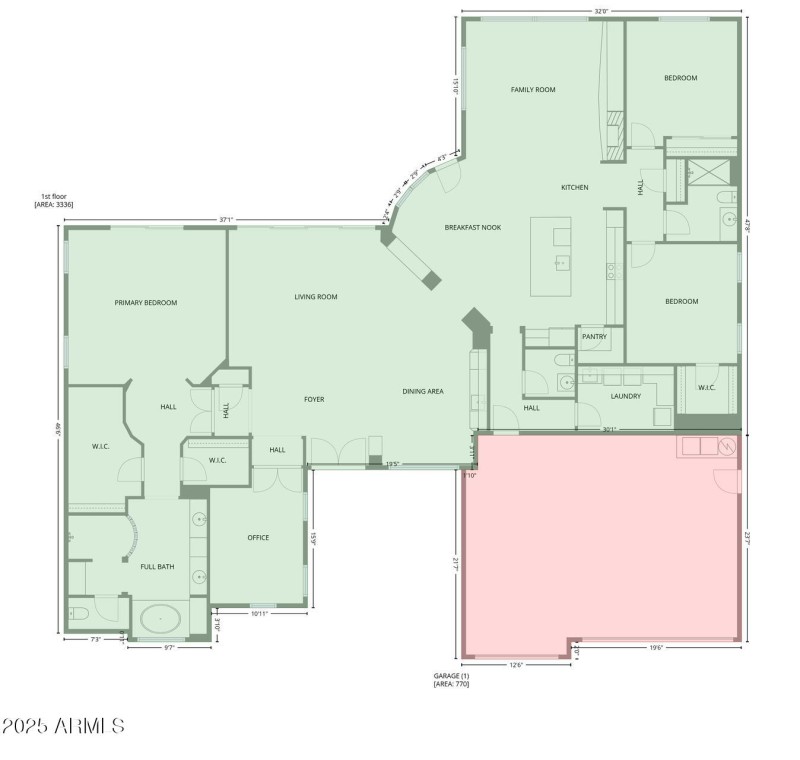 Green Area is 3,389 sq ft