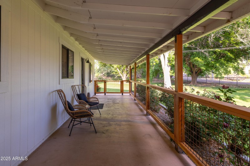 Peaceful front porch