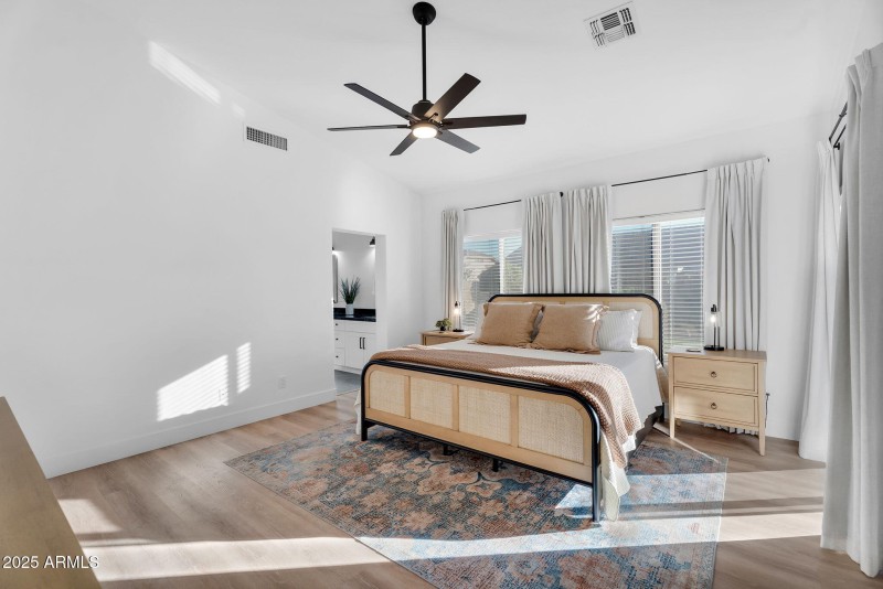 Spacious primary bedroom