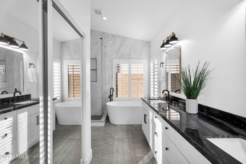 Remodeled primary bathroom