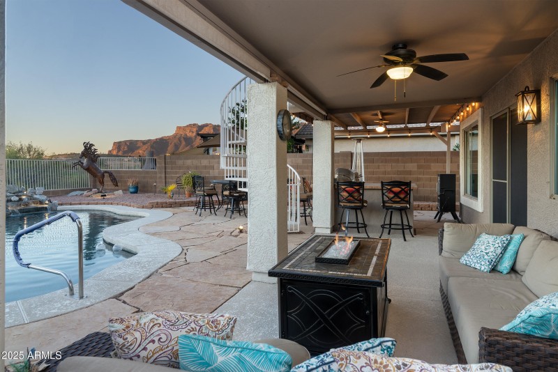 Big covered patio for outdoor living