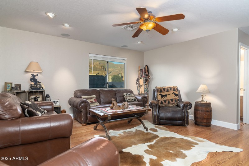 Upstairs living room with views