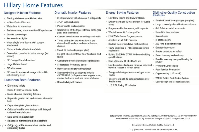 Hillary Home Features