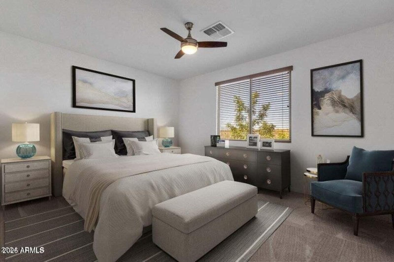 Primary Bedroom Virtually Staged