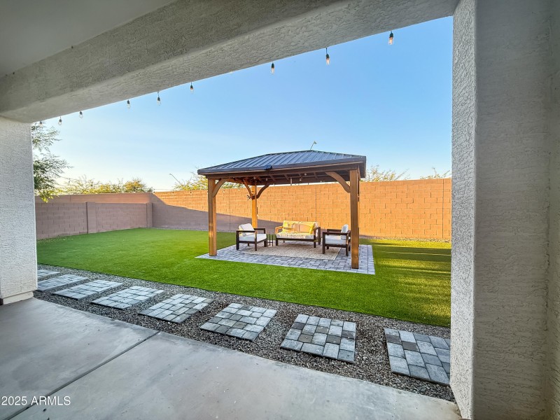 Pergola With Grassy Yard