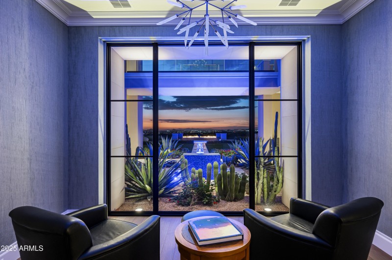 Zen Space Overlooking Water Feature