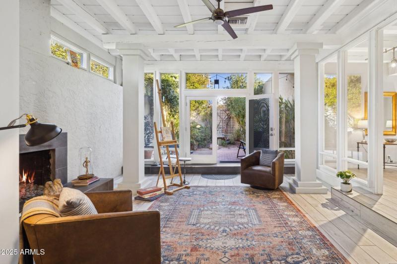 Family Room leading to beautiful garden.