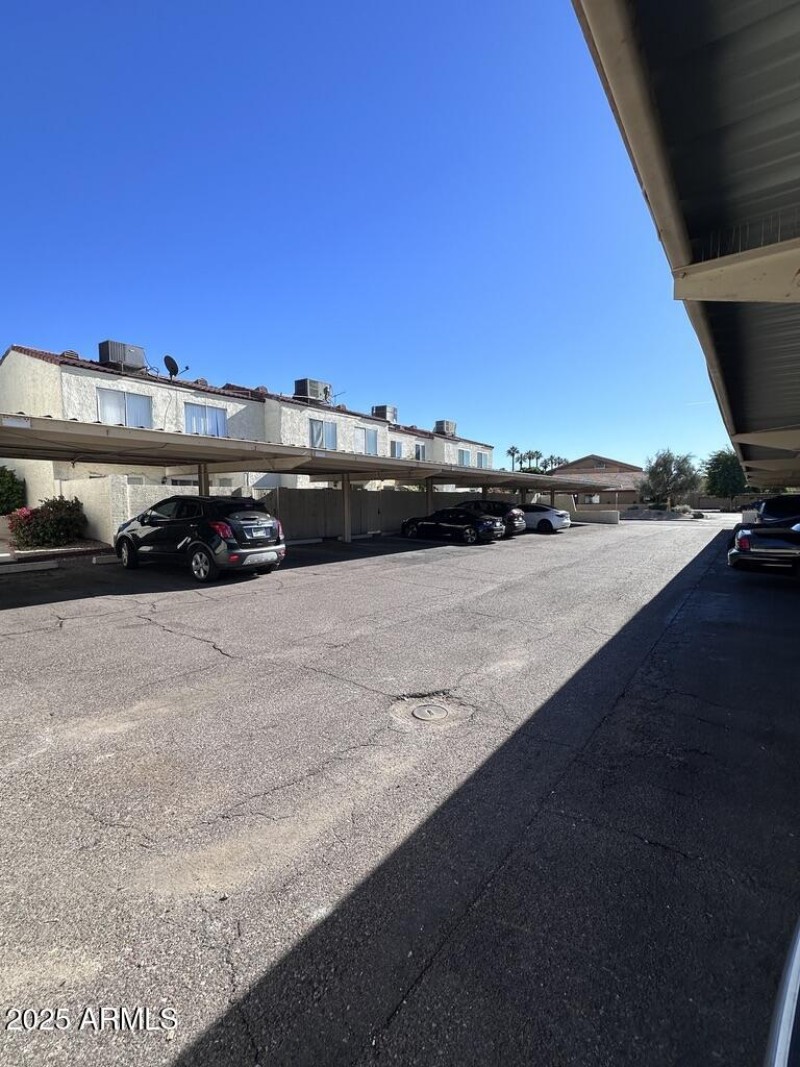 2 covered parking spaces