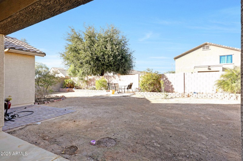 Backyard View from Living Area