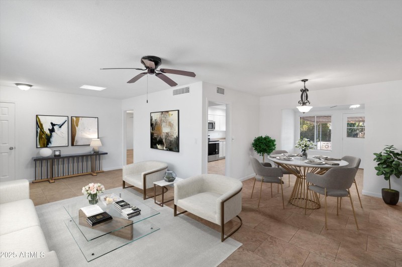 05-Living and Dining Virtually Staged