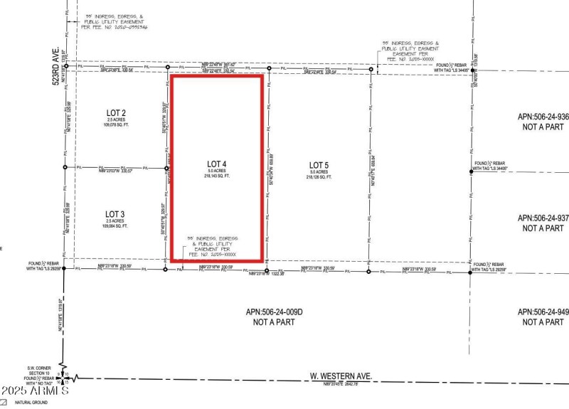 New survey w utility easement