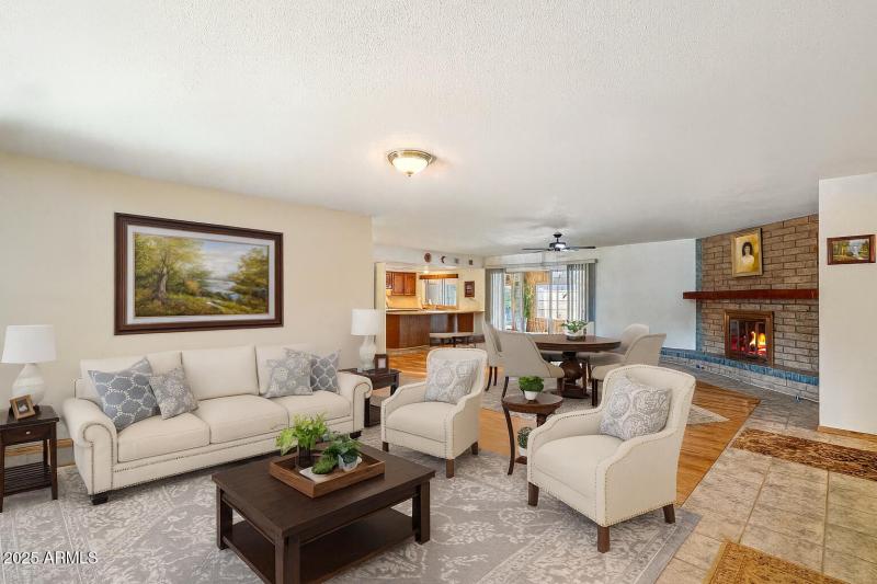 Virtually Staged Living Room