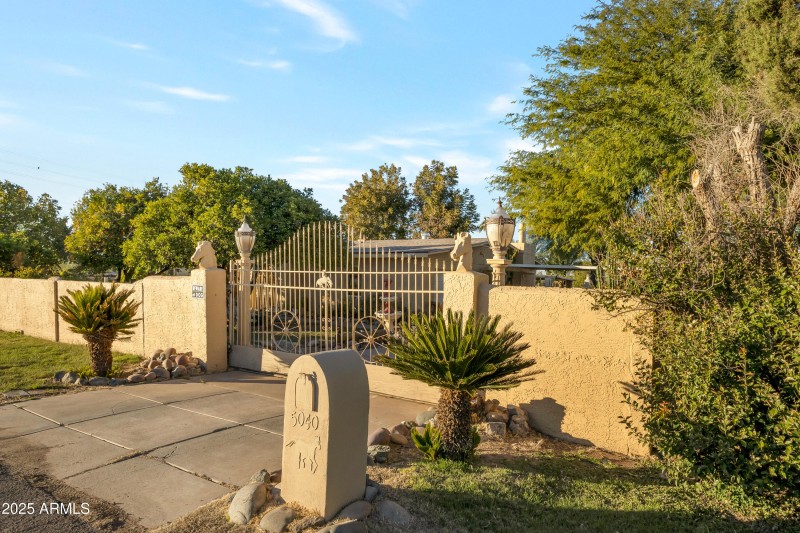 RV front gate entrance