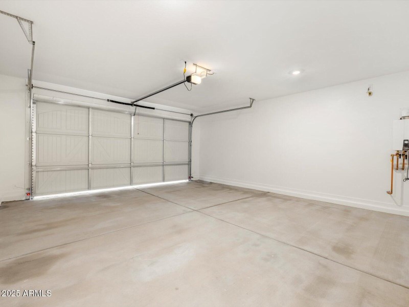 Garage with Tankless Water Heater