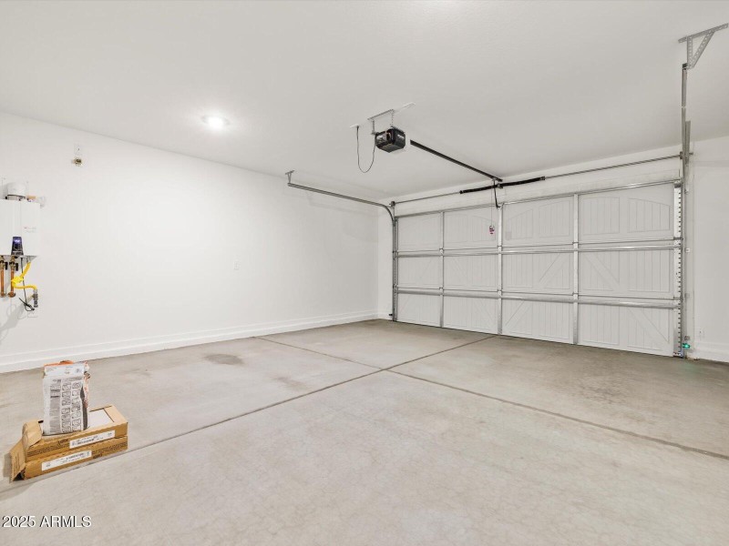 Garage with Tankless Water Heater