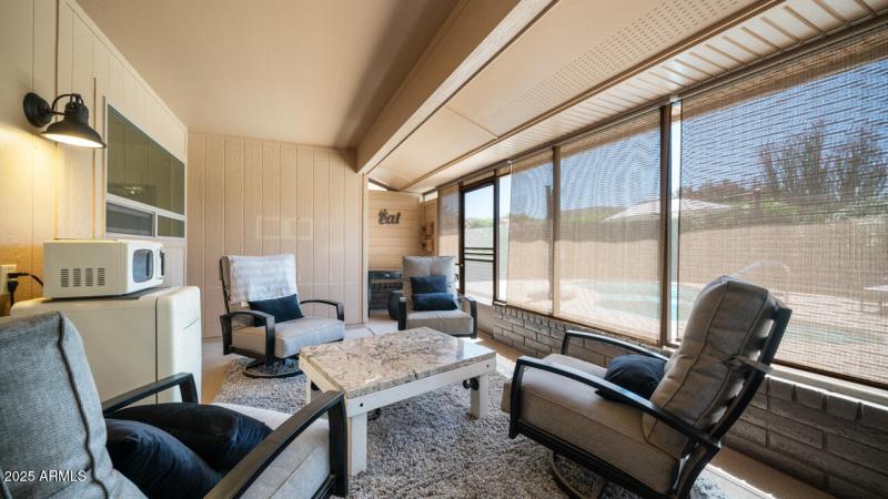 Arizona Room Overlooks the Backyard