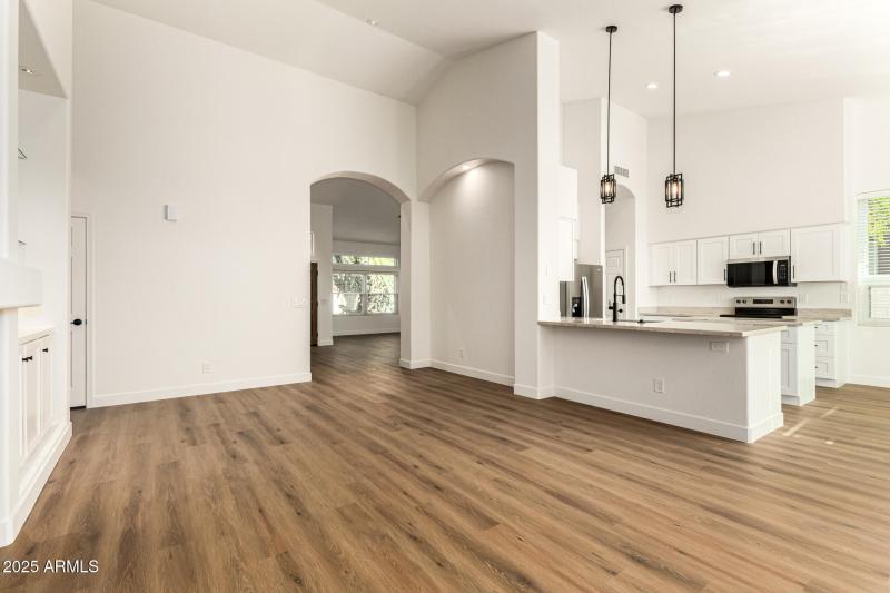 Open Living to Kitchen View