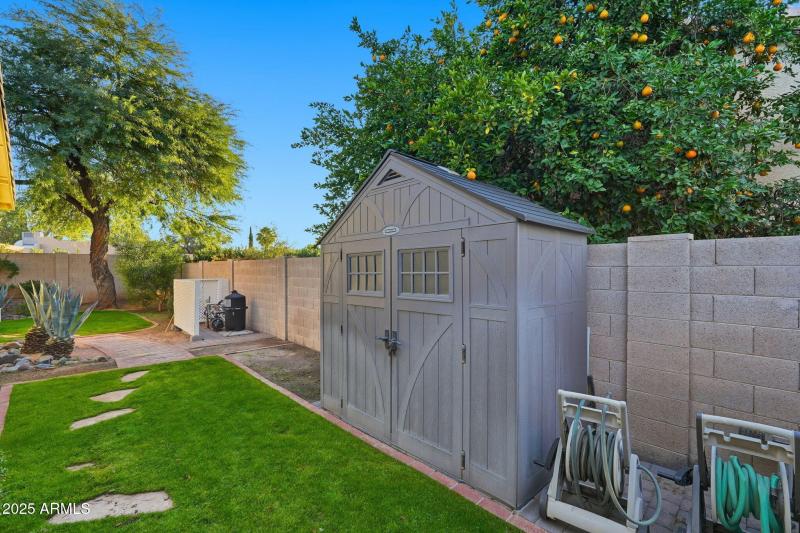 Side Yard and Storage Shed