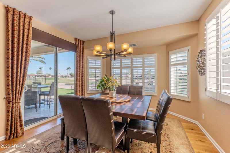 Large dining area with a view