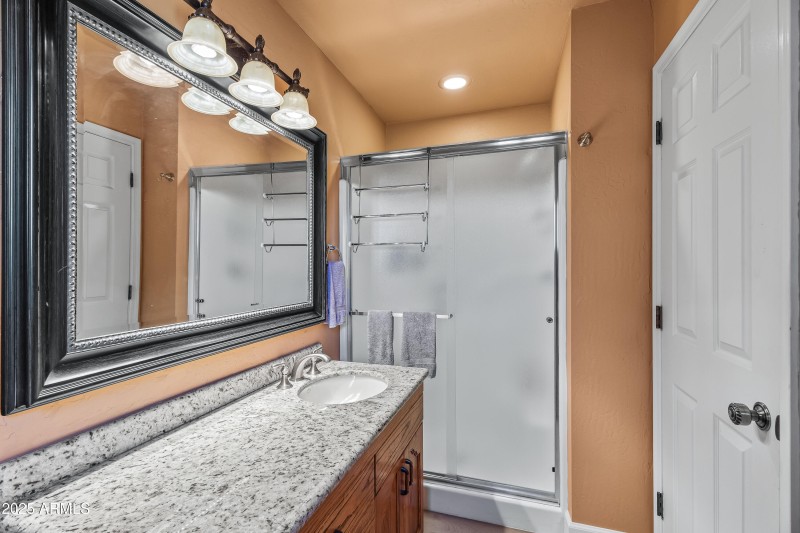 BATHROOM VANITY + SHOWER VIEW