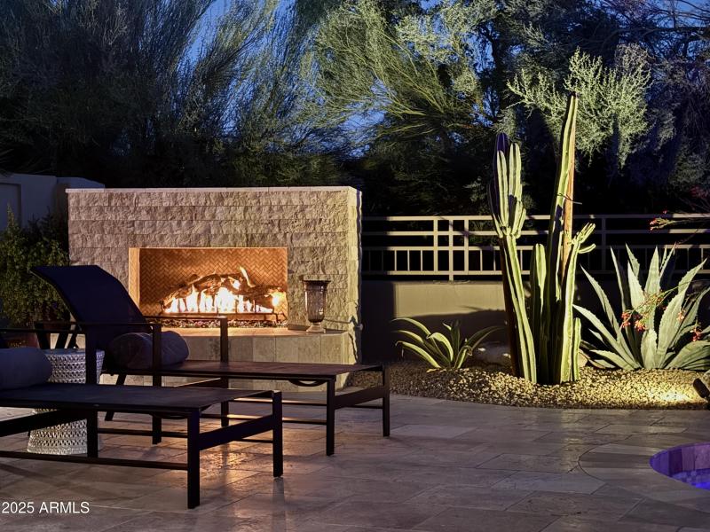 Back Yard Gas Fireplace