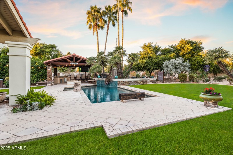 BACKYARD - POOL VIEW TWILIGHT