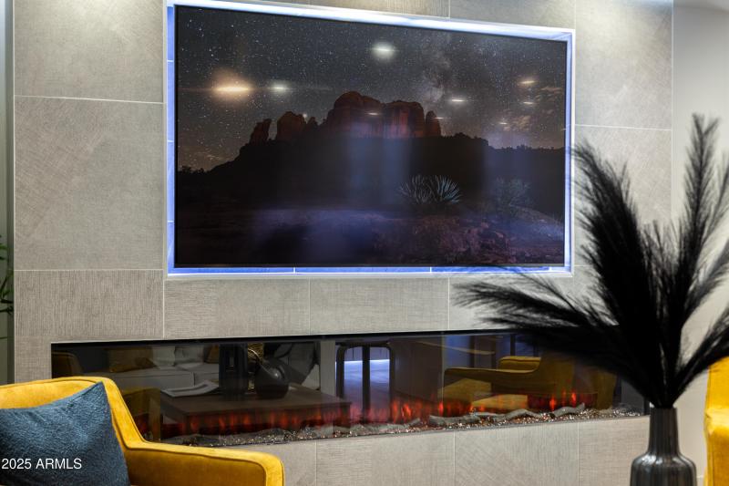 PORCELAIN BACKED FIREPLACE