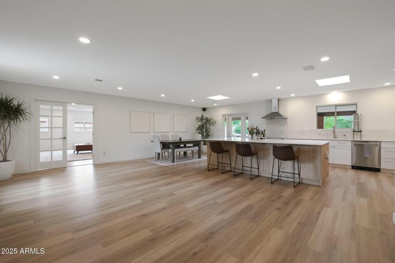 Large, updated kitchen and dining area