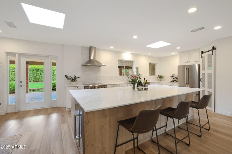 Large, updated kitchen and dining area