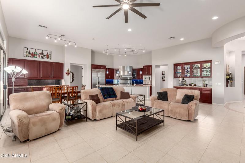 Family Room and Kitchen