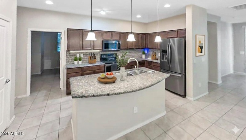 Virtually staged Kitchen