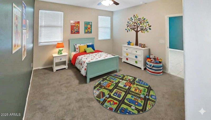 Virtually staged bedroom 2