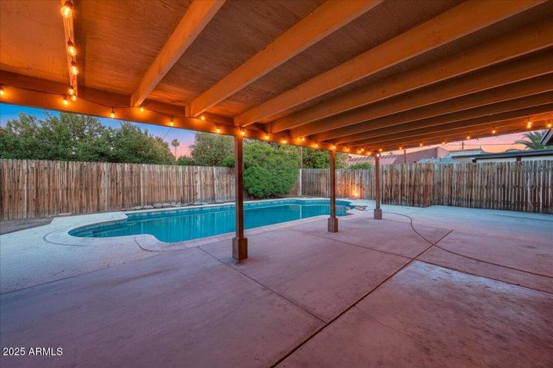 Back Covered Patio and Pool