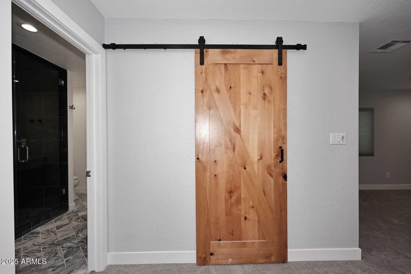 Primary Bedrooom-Closet Barn Door