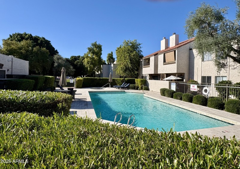 Sparkling community pool