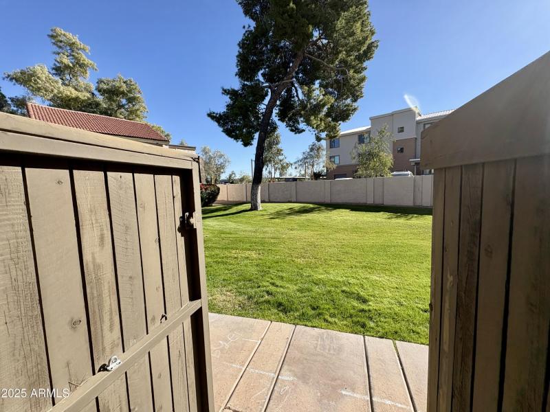 Enclosed gated patio