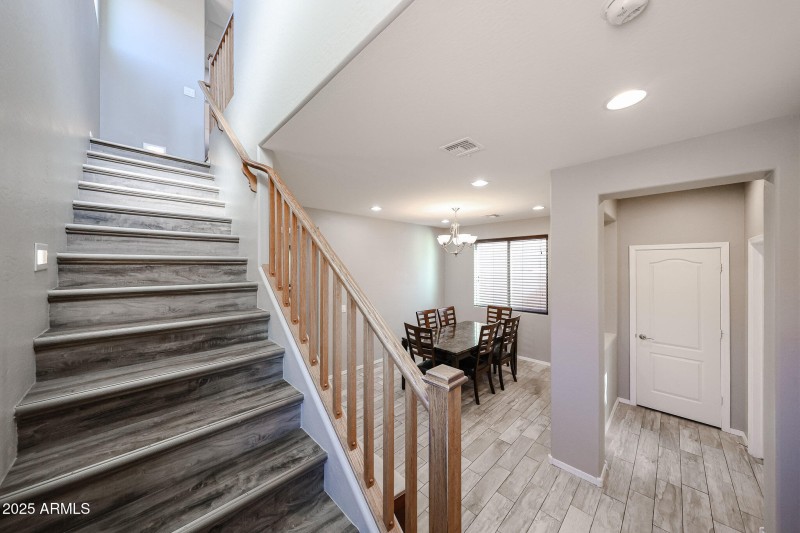 Staircase with newer flooring