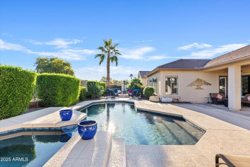 Sparkling pool and spa